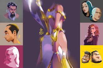 draw characters and digital illustrations