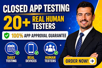 provide 12 testers for google play closed testing for 14 days 12 app tester