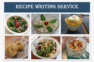 write nutritious recipes ebook for you