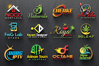 do stunning 2d 3d logo design for your brand ,company or business