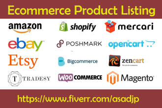 add products on ebay, etsy, poshmark,  mercari and shopify