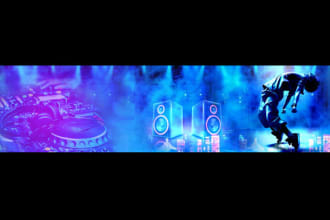 design youtube channel art or twitter header