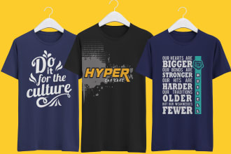 do custom typography t shirt design for you