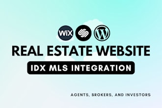 build real estate website integrate idx mls squarespace wix wordpress