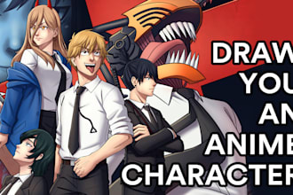 make an anime drawing or character design for you