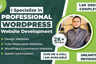build a responsive wordpress website for you