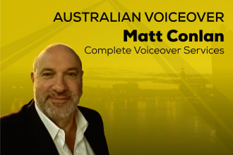 record an australian male voice over