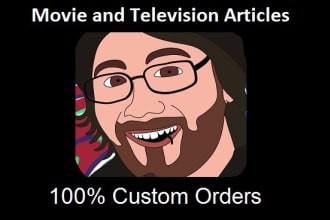 write articles about movies and television