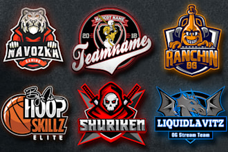 design hockey logo, gaming, sports, and basketball
