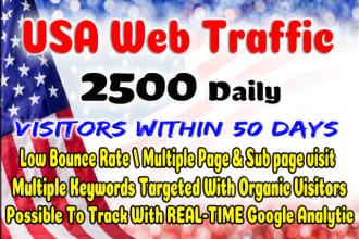 bring reliable,organic USA web traffic