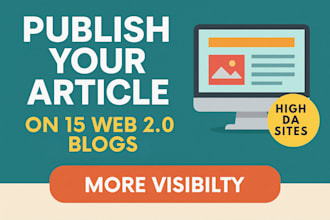 publish your article on 15 web 2 blogs with SEO boost