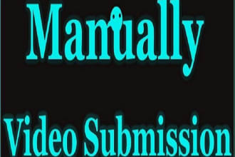 manually post your video to 20 high pr sites with pinging all live links