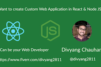 do custom web application using react and node js