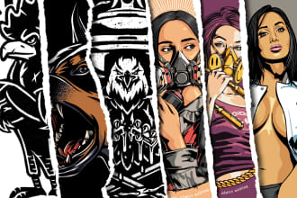 do tshirt design or merchandise for clothing line or bands
