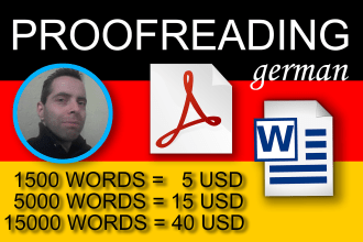 proofread and edit your german document, website or book