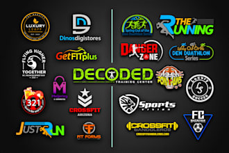 do unique sports, fitness, gym, running, health care and business logo design