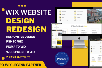 do wix website design and redesign existing wix website