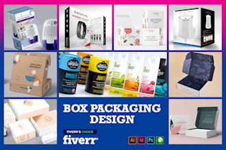 create box packaging design, product box packaging, kraft packaging