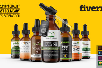 do professional bottle label design for your product