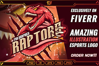 design any mascot esports logo illustrations for you in 24 hours