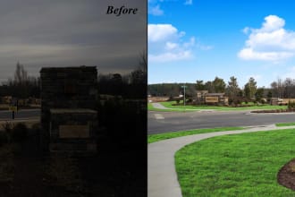 change sky and enhance your real estate photo