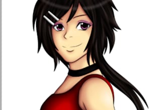 draw an anime bust image of you