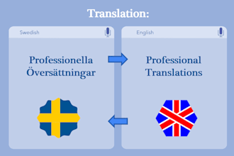 translate from english to swedish or swedish to english