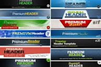 send you 25 psd headers