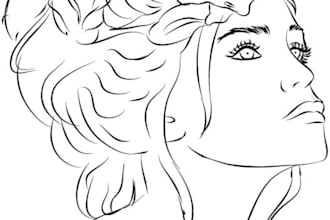 illustrate a black and white picture for you