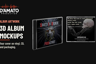design a 3d mockup of your album cover art
