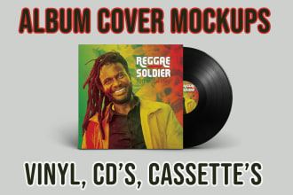 design a 3d mockup of your album cover art