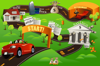 draw a roadmap in vector illustration