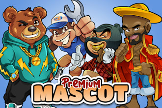design a mascot logo, cartoon characters for your business