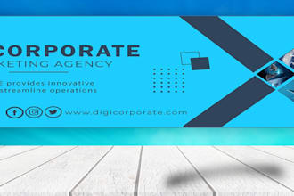design facebook cover, youtube banner or social media header