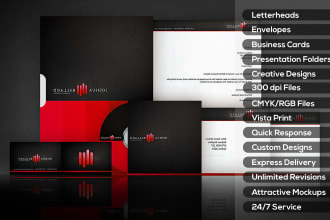 create unique business card, letterhead, envelope stationery