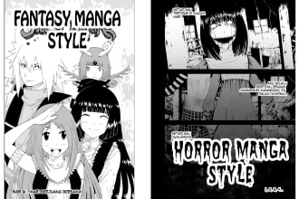 draw manga comics page for your story