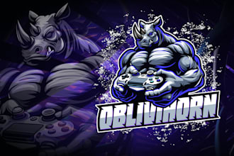 do mascot logo design for gaming, esports twitch and clan