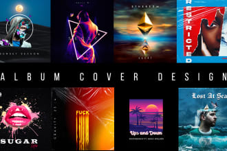design unique album cover art for you