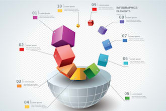 design 3d infographic and isometric illustration