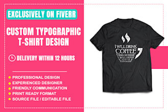 create custom typographic t shirt design