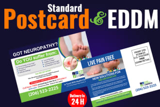 design postcard or eddm postcard in 24 hours