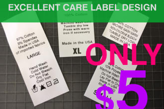 design care label, wash label, care instructions