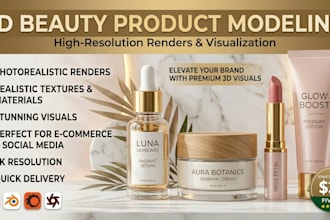 create photorealistic 3d beauty product rendering in blender