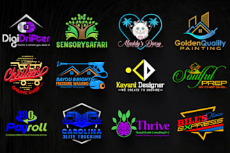 design a modern 2d 3d logo design for your business with copyrights