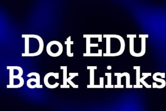24 hours deliver edu 10 instant back link to website with complete proof and ping them