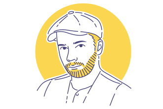 draw minimalist flat line avatar for you