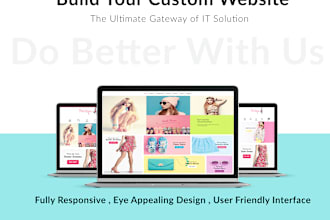 design UI UX and develop custom, wordpress, ecommerce, nft websites