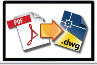convert your pdf, jpg or bmp in dwg or dxf