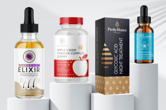 design product label and box packaging design