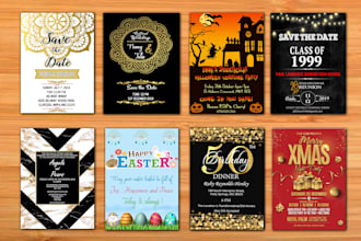 design invitation for party, wedding or event